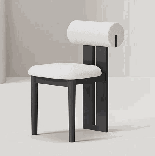 Modern Nordic Upholstered Dining Chairs – Set of 2 with Solid Wood Base