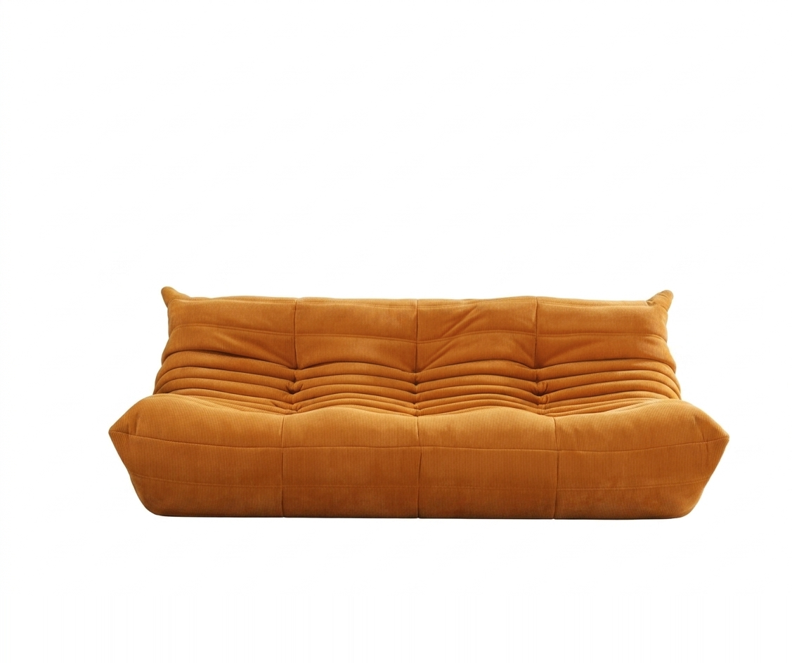 Caterpillar Sofa 3 Seater Lounge Chair-Flannel