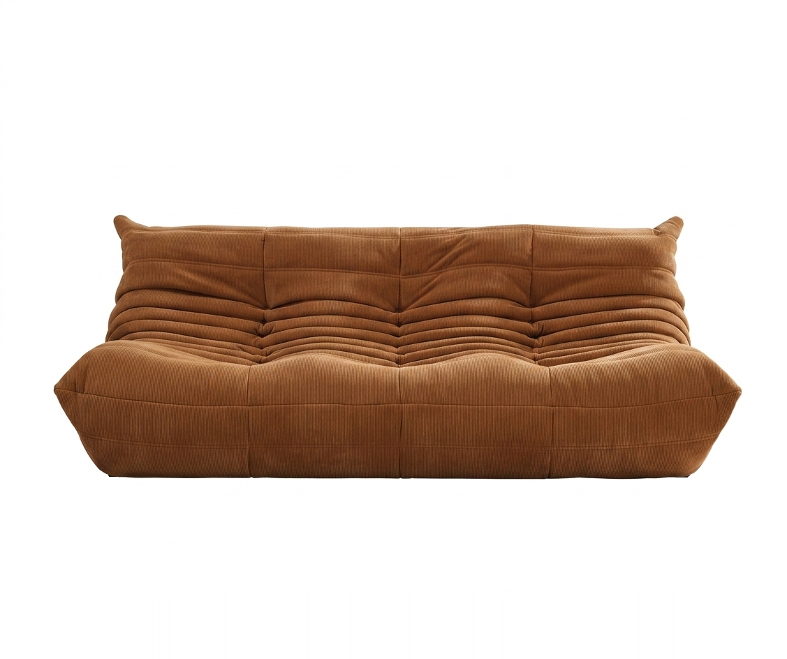 Caterpillar Sofa 3 Seater Lounge Chair-Flannel