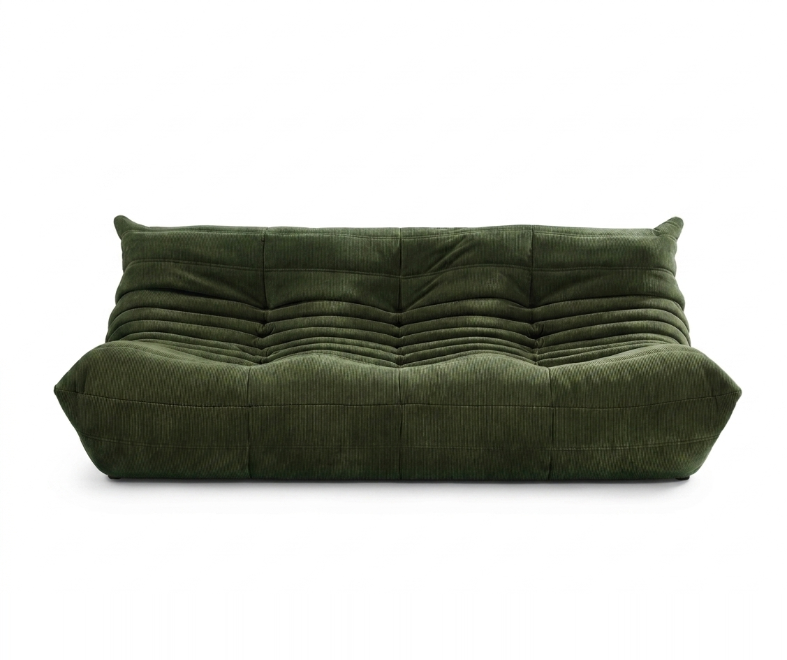 Caterpillar Sofa 3 Seater Lounge Chair-Flannel