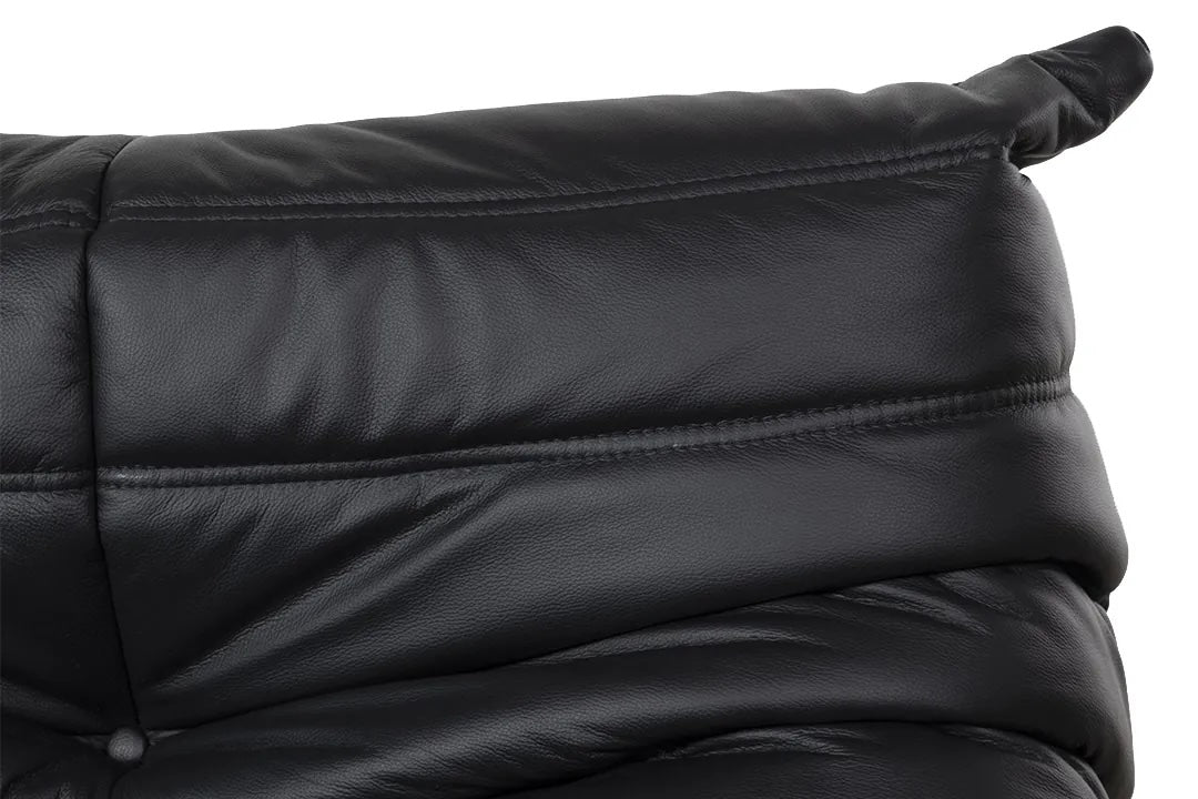 Caterpillar Lounge Chair and Footstool Set in cozy upholstered foam with flowing curves and matching ottoman