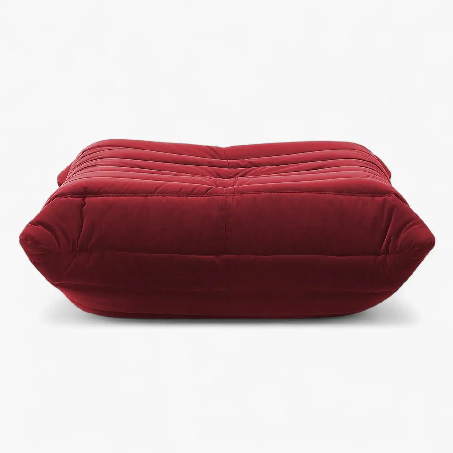Luxury Caterpillar Velvet Ottoman Footstool in soft velvet with caterpillar design