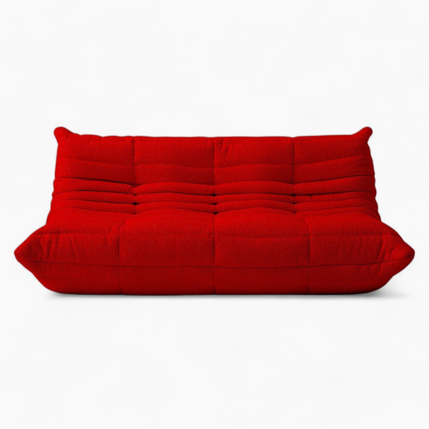 Caterpillar Sofa 3 Seater Lounge Chair in soft flannel with ergonomic low-profile design and plush cushioning
