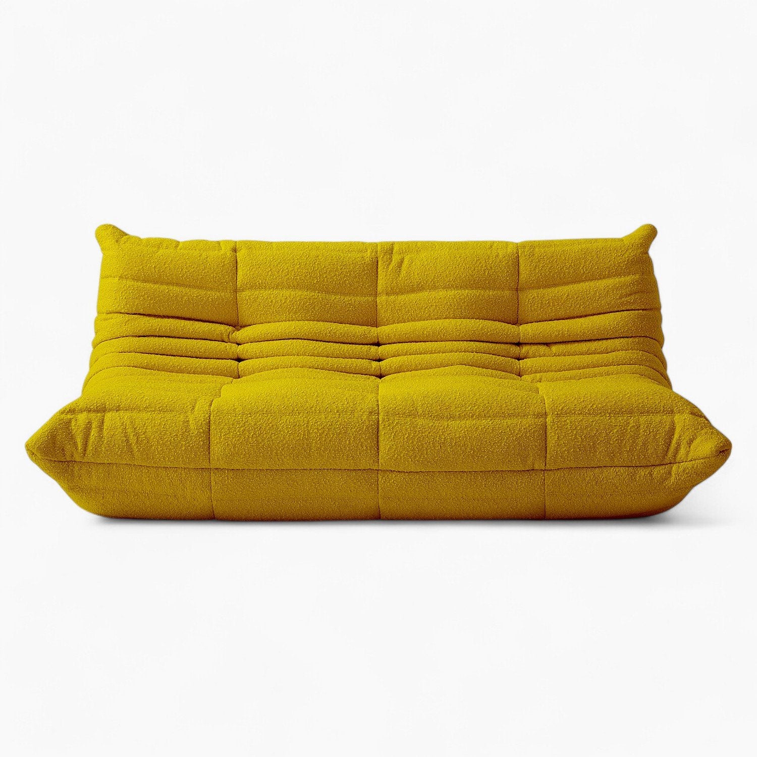 Caterpillar Sofa 3 Seater lounge chair in flannel upholstery with ergonomic low-profile design