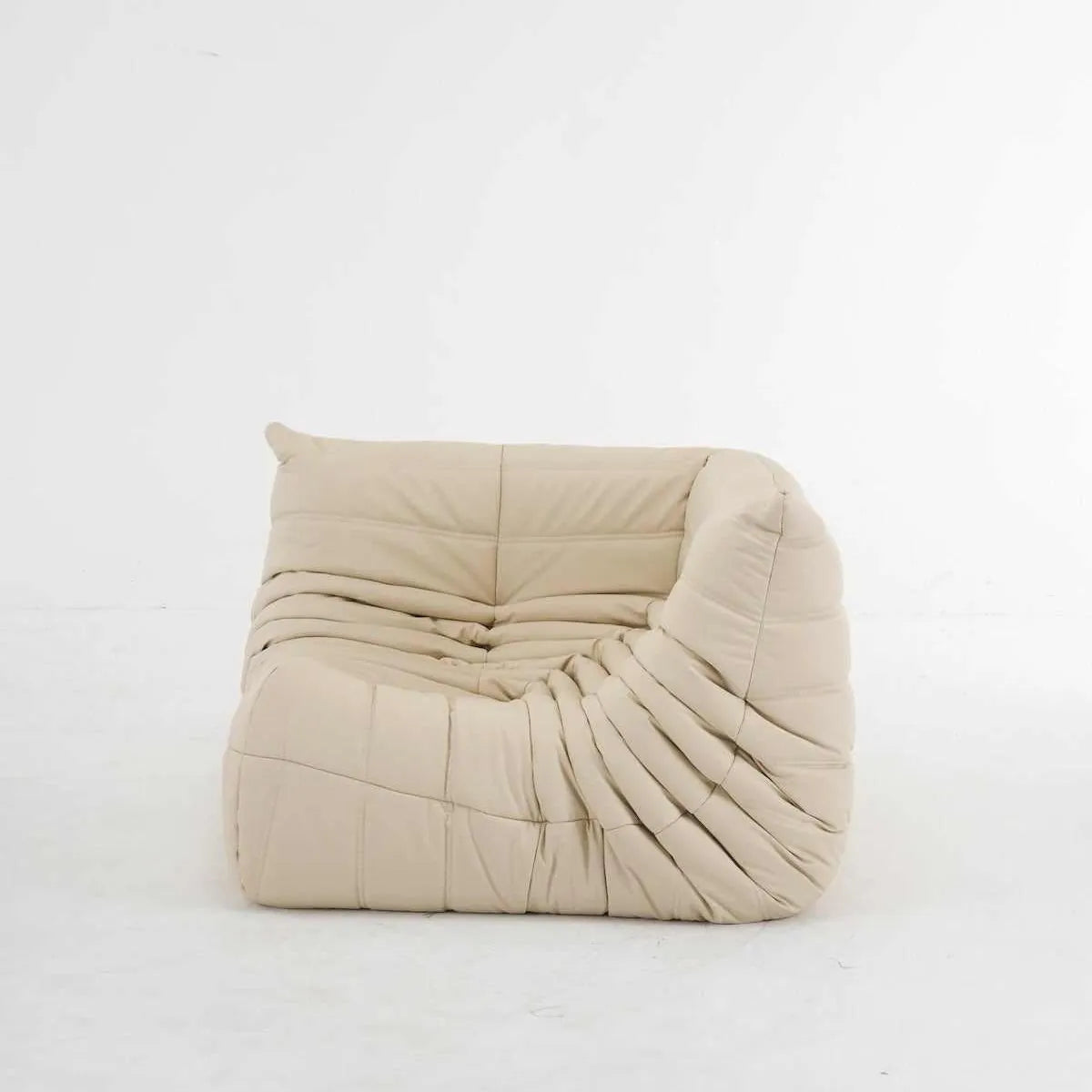 Customizable leather corner sofa with modular design and premium genuine leather upholstery in living room setting