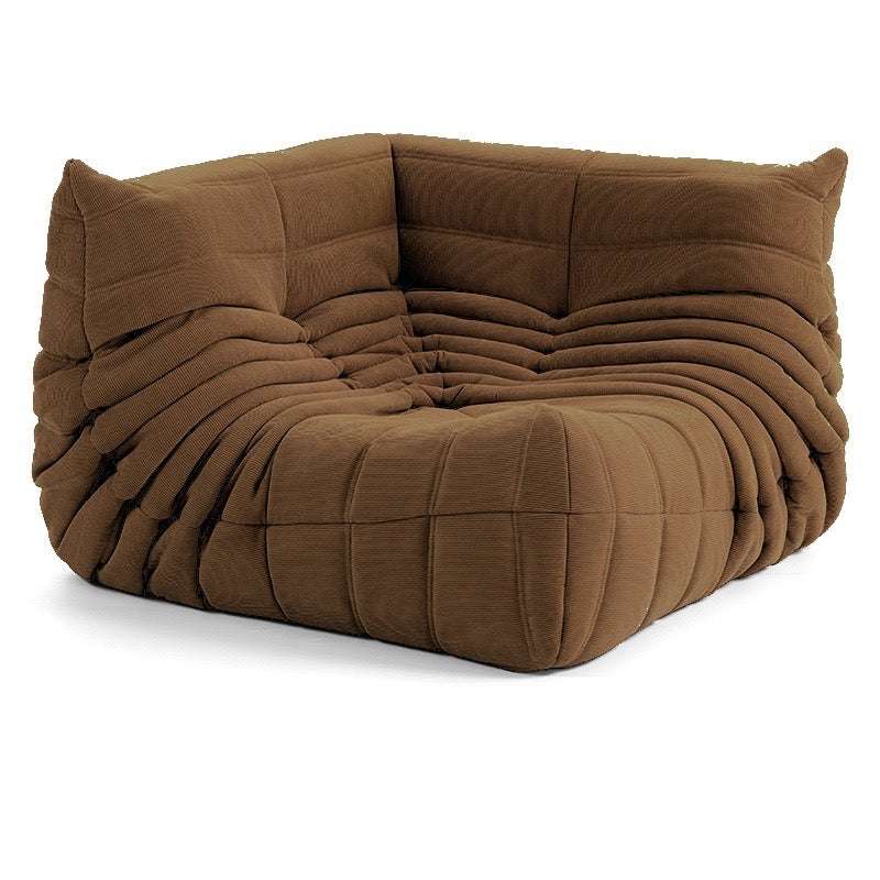 Modern L-shaped Corduroy Corner Sofa in soft fabric for small living rooms