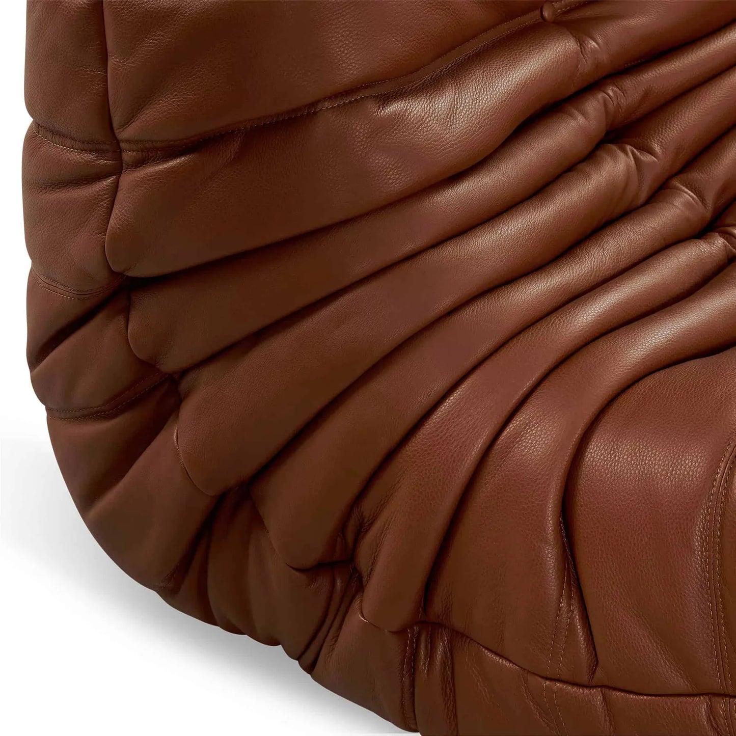 Caterpillar Fireside Chair leather armchair with all-foam frameless construction and premium genuine leather upholstery