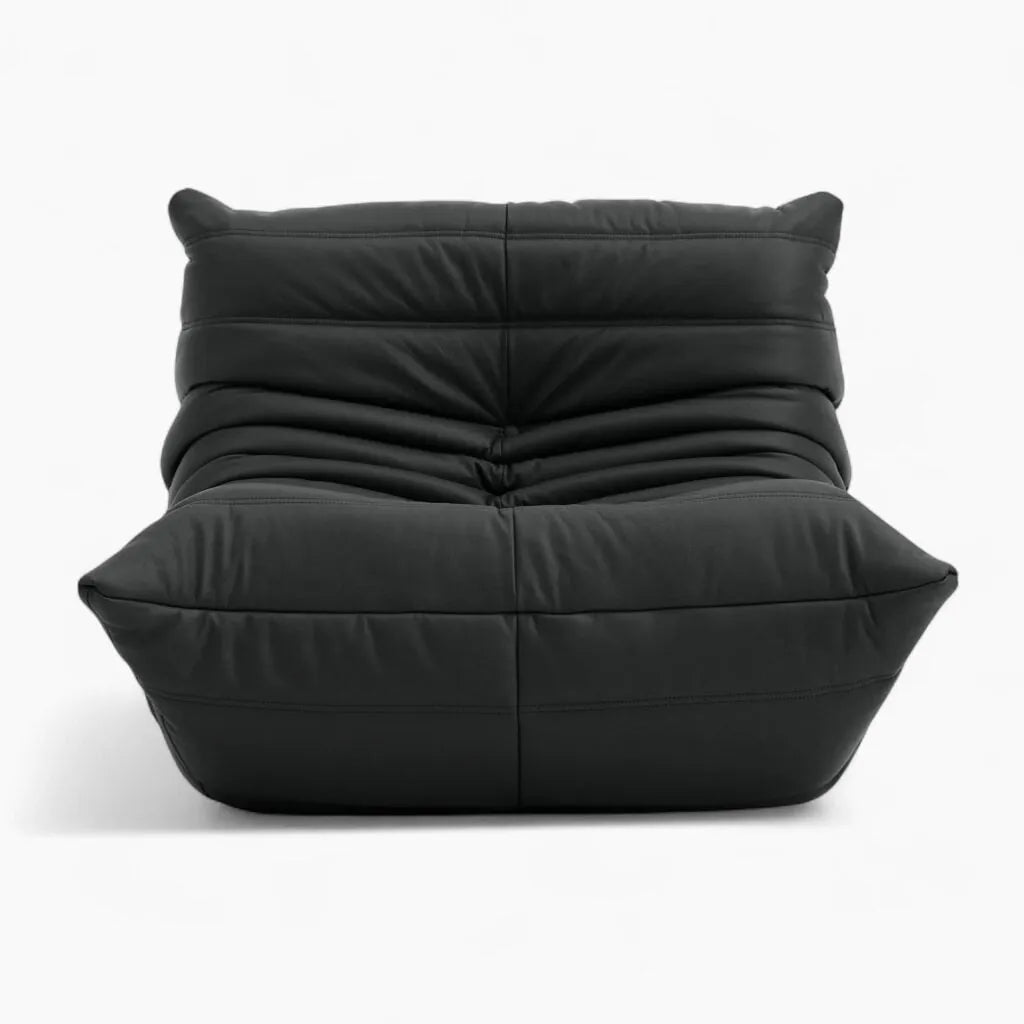 Caterpillar Fireside Chair leather armchair with frameless all-foam construction and premium genuine leather upholstery