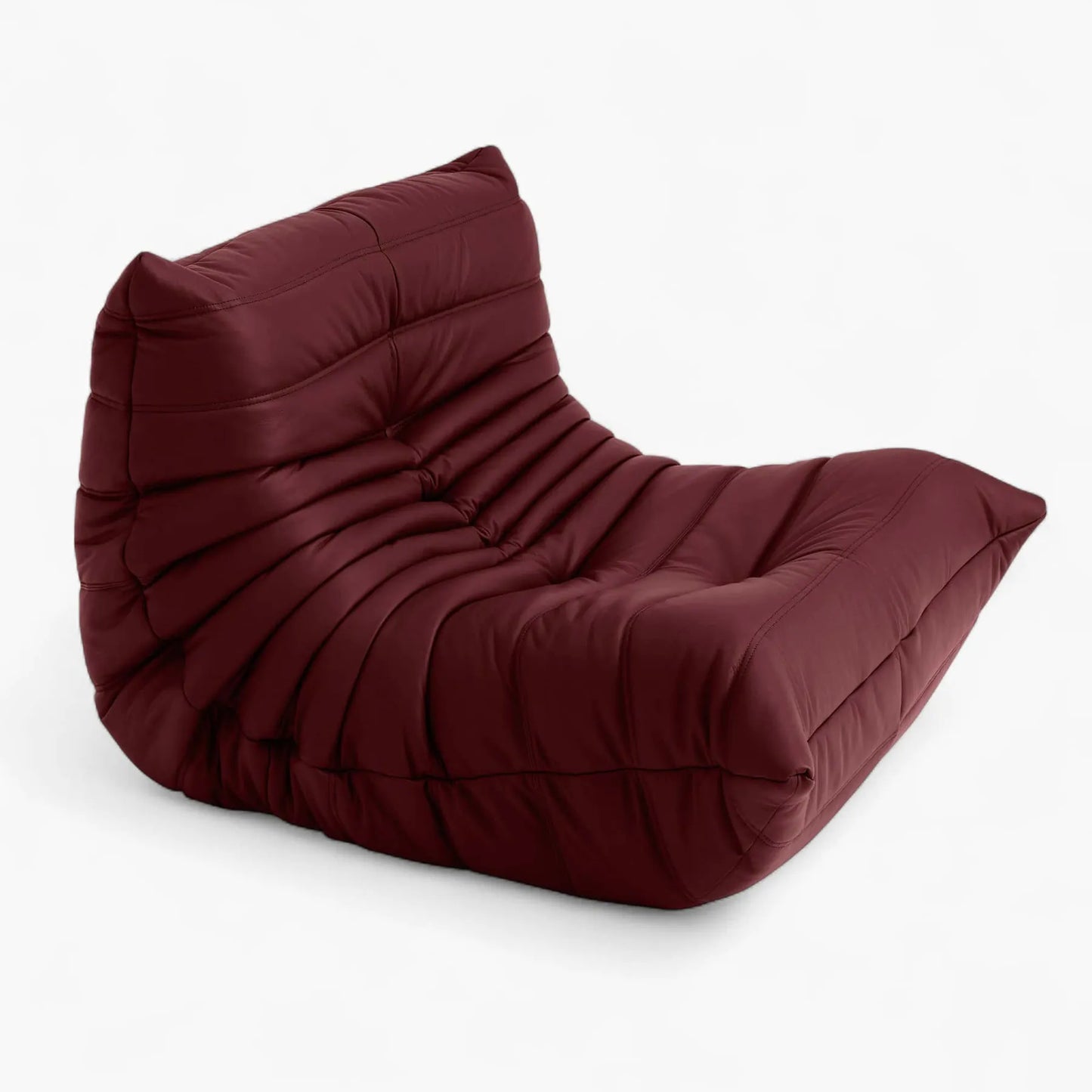 Caterpillar Fireside Chair leather armchair with frameless foam design and premium upholstery