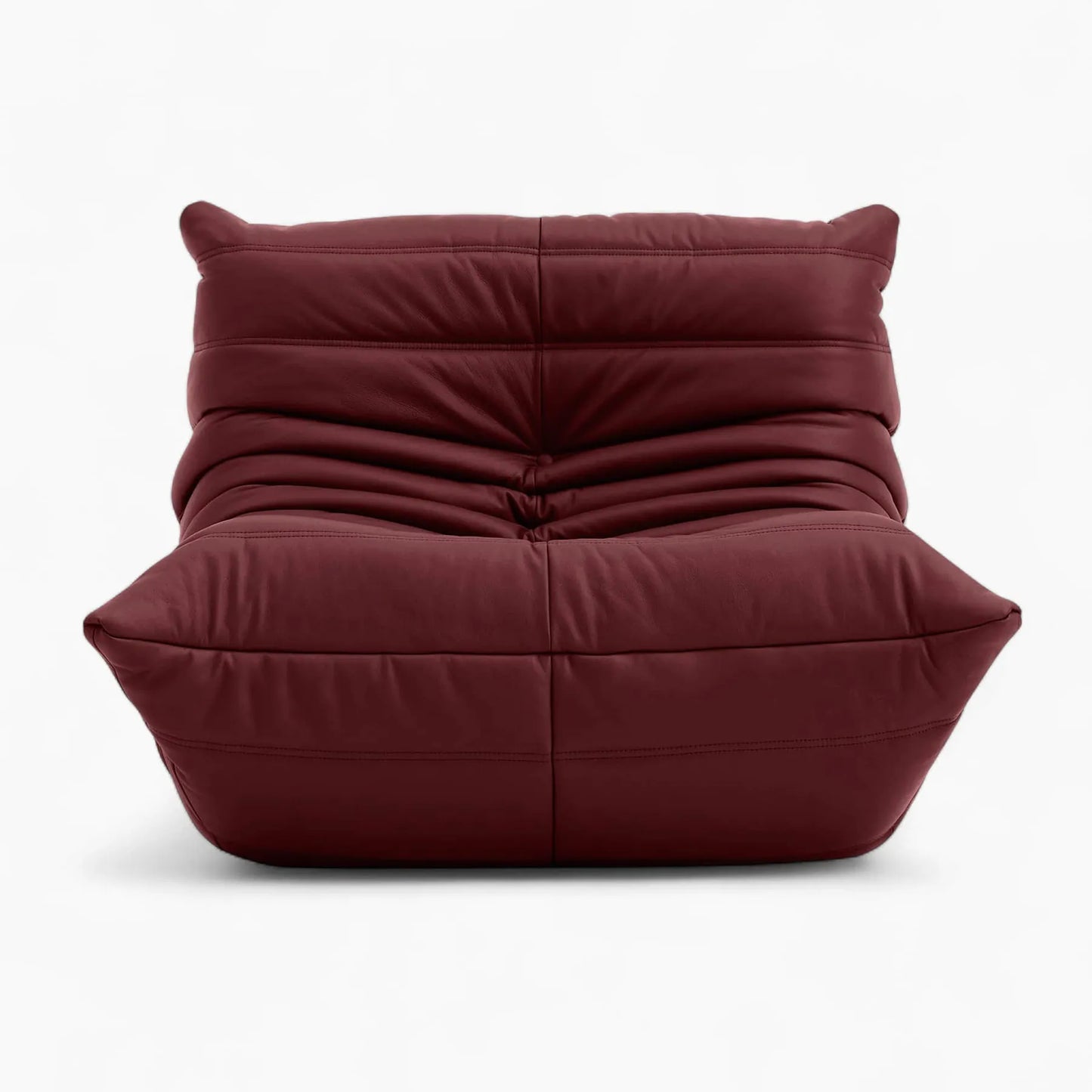 Caterpillar Fireside Chair leather armchair with all-foam frameless design inspired by 1973 Michel Ducaroy iconic style