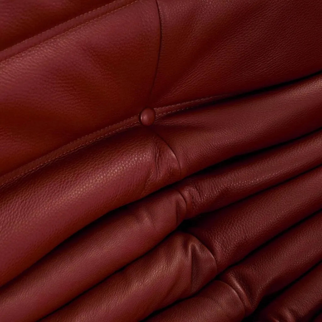 Caterpillar Fireside Chair leather armchair with all-foam frameless design and premium genuine leather upholstery
