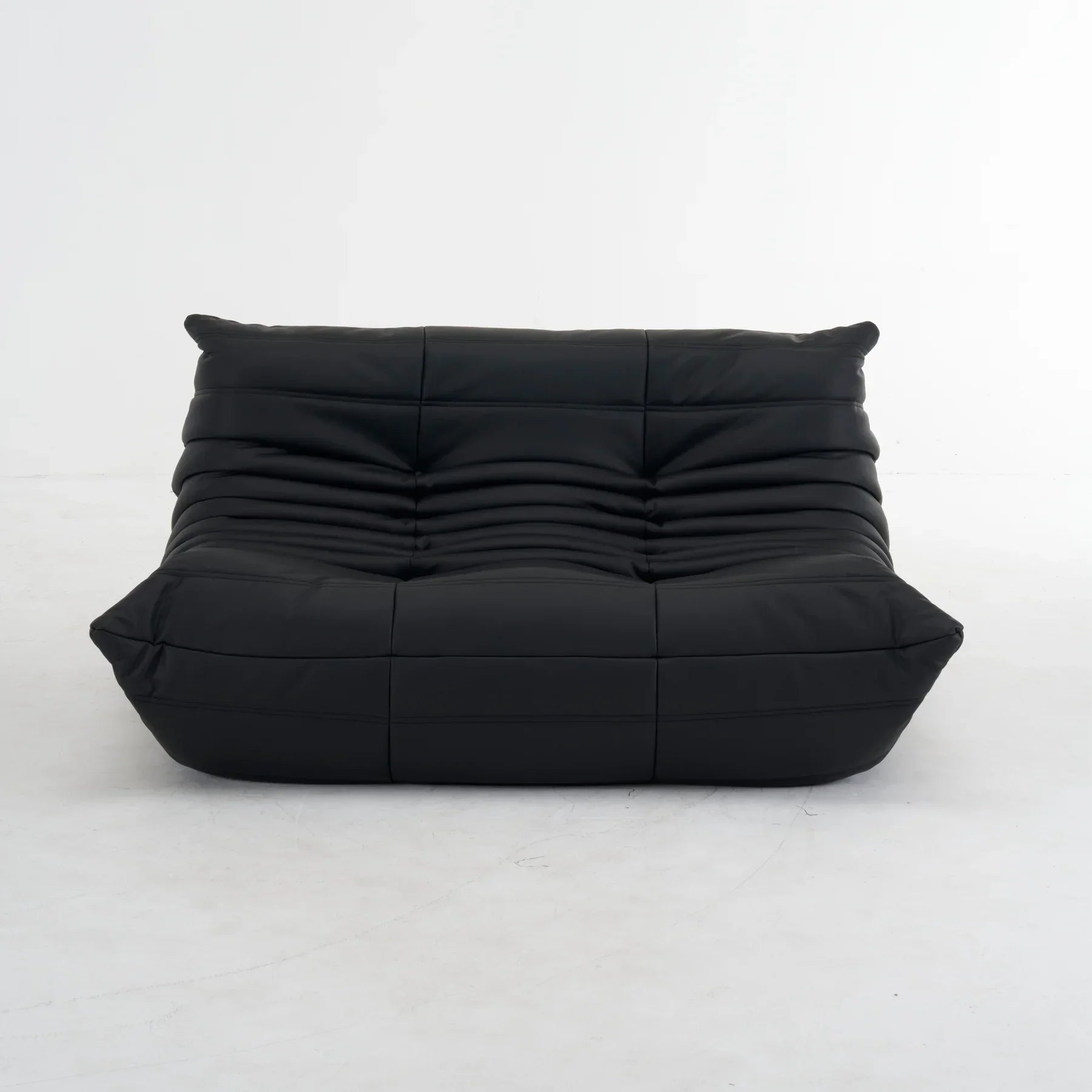 Plush Leather Loveseat low-profile 2-seater sofa in premium top-grain leather with deep plush cushions and multi-color options