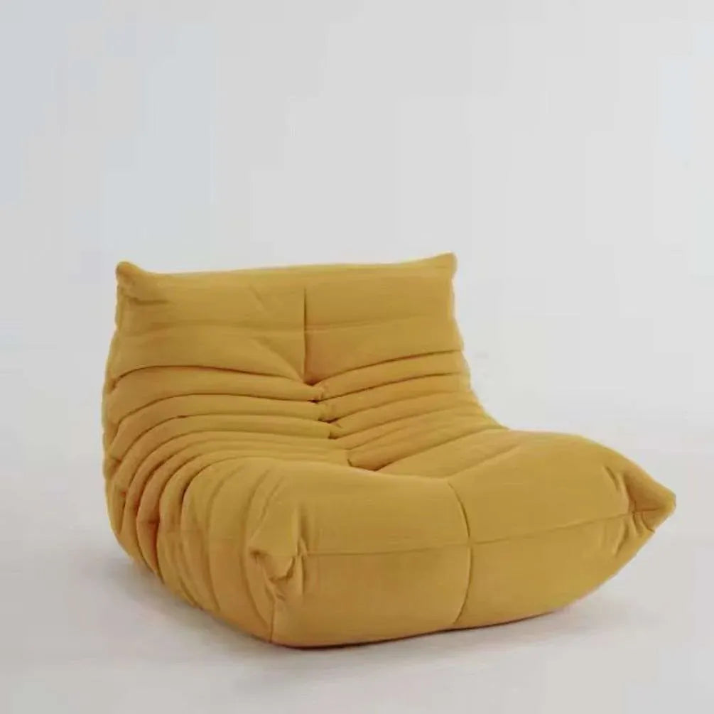 Modern all-foam Caterpillar Sofa lounge chair with low-profile and premium upholstery